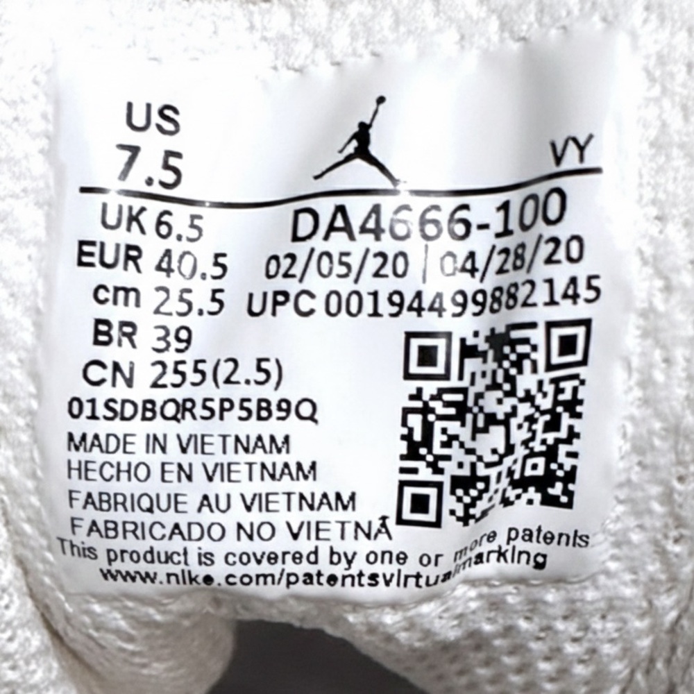 Nike Air Jordan 1 Mid SE Sail Light Blue Mixed Textures DA4666-100 Size 7.5 - Picture 9 of 10